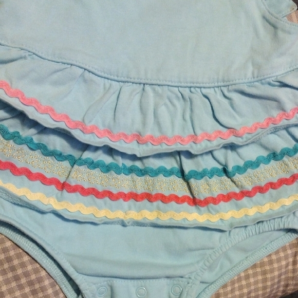 Little Me Blue Ruffled Bodysuit​ - Picture 2 of 5